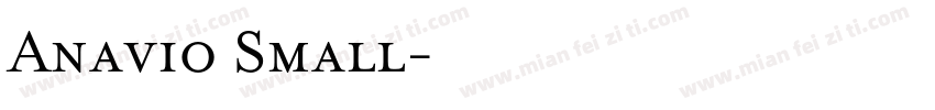 Anavio Small字体转换